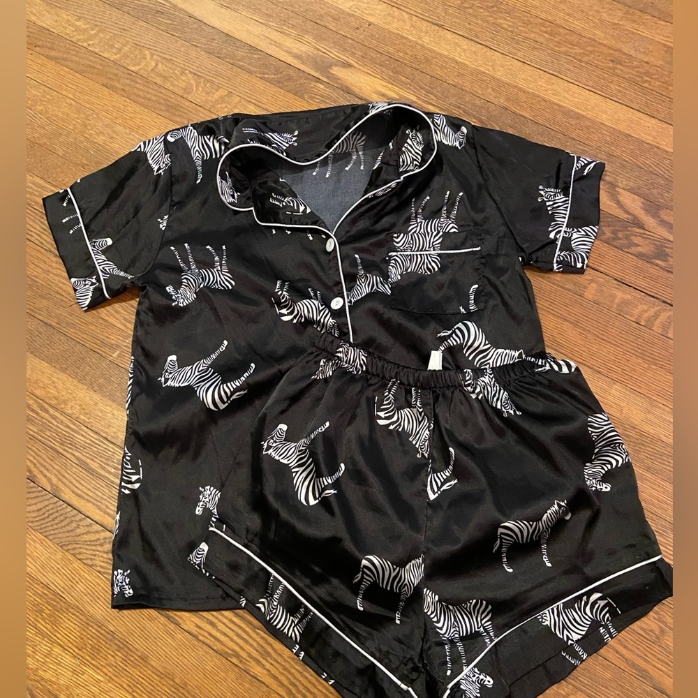 Shein Silk Zebra Pajamas